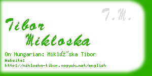 tibor mikloska business card